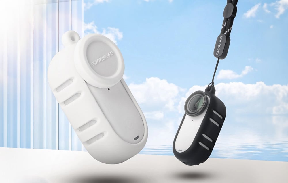 Sunnylife szilikon tok pánttal Insta360 GO 3 / GO 3S-hez hőelvezetéssel (fekete) (G3S-BHT839-D)-1