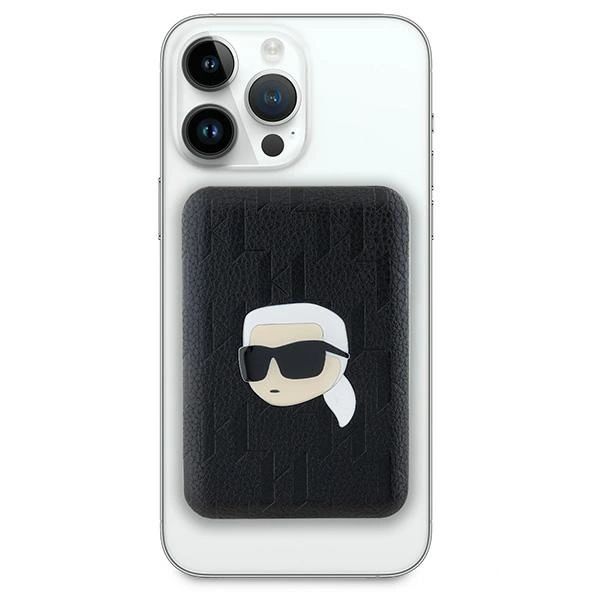  Karl Lagerfeld Powerbank inductive KLPB5FPGKSKIHK 16W 5000mAh fekete/fekete Karl Head Pin MagSafe-1