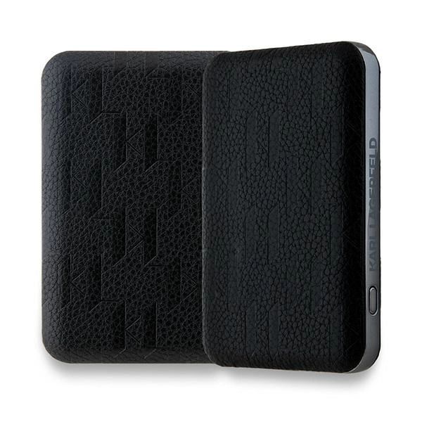 Karl Lagerfeld Induktív Powerbank KLPB5FPGKSKCHK 16W 5000mAh fekete/fekete Karl&Choupette Head Pin MagSafe-2