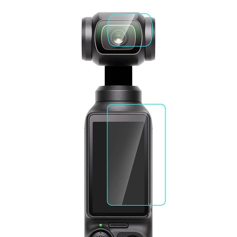 PULUZ DJI OSMO Pocket 3 Edzett üveg lencse és képernyővédő fólia üvegfólia-0