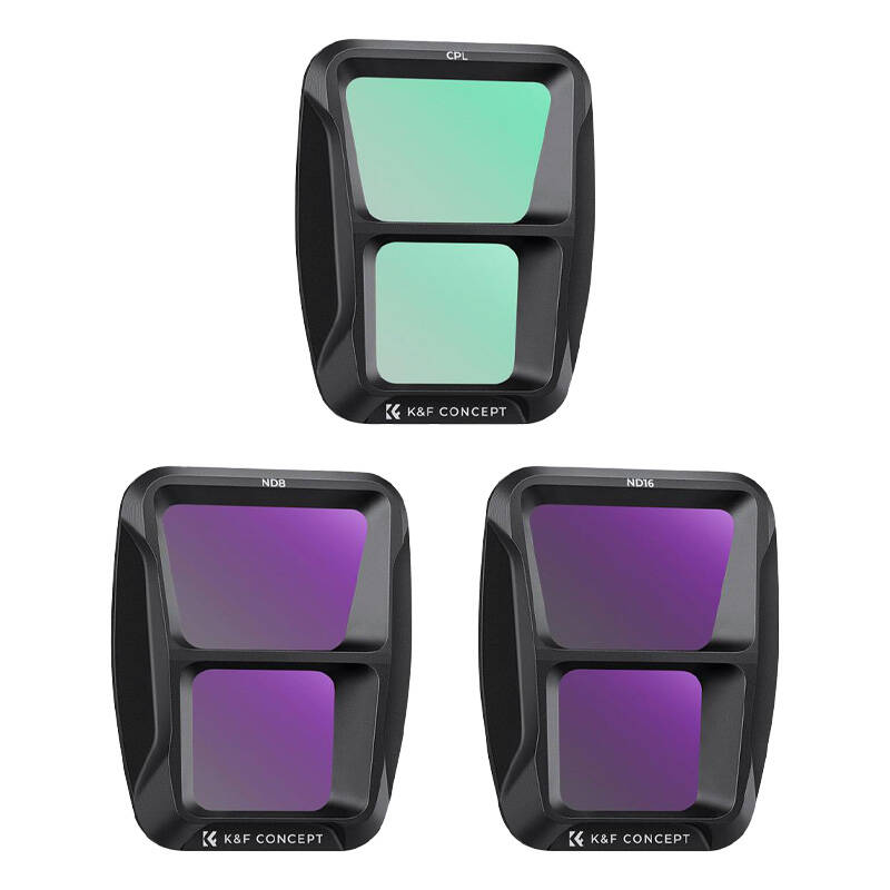 Filters K&F Concept CPL+ND8+ND16 Kit DJI Air 3 drónhoz-0