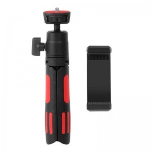 Selfie Stand Tripod PULUZ telefontartóval okostelefonokhoz (Piros)
