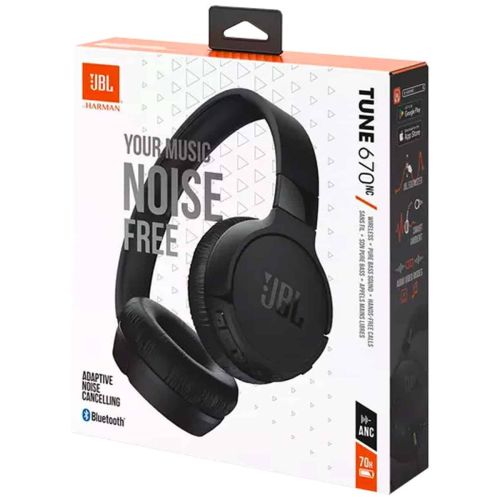 JBL Tune 670NC Bluetooth Vezeték Nélküli Fejhallgató Fekete EU-1