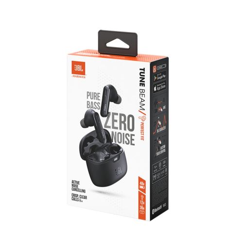 JBL Tune Beam TWS Bluetooth Vezeték nélküli In-Ear Fülhallgató Fekete EU-1