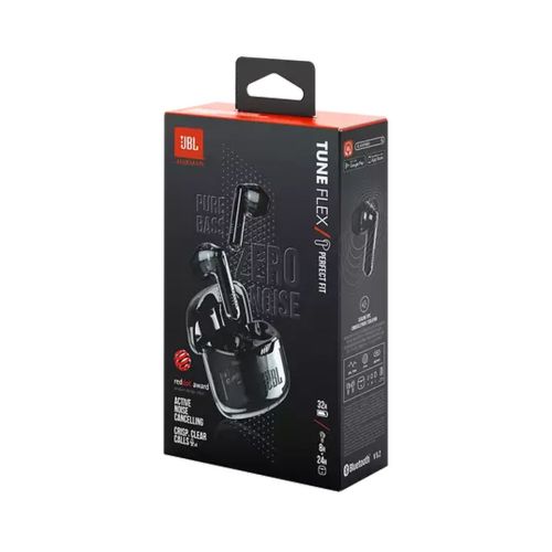 JBL Tune Flex Ghost Edition TWS Bluetooth Vezeték Nélküli Fülbe Dugható Fülhallgató Ghost Black EU-0