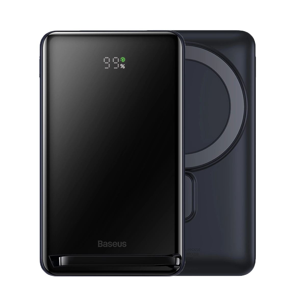 Baseus Mágneses Konzol power bank vezeték nélküli töltéssel MagSafe 10000mAh 20W sötétkék (PPCX000003) + USB Type C kábel Baseus Xiaobai Series 60W 0.5m-0