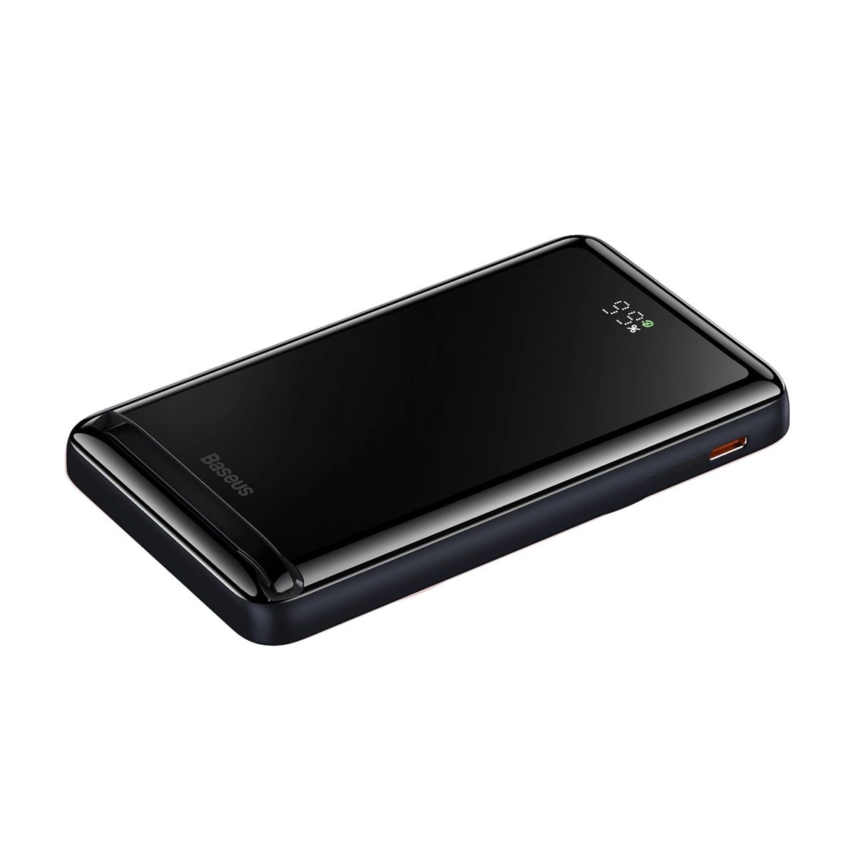 Baseus Mágneses Konzol power bank vezeték nélküli töltéssel MagSafe 10000mAh 20W sötétkék (PPCX000003) + USB Type C kábel Baseus Xiaobai Series 60W 0.5m-6