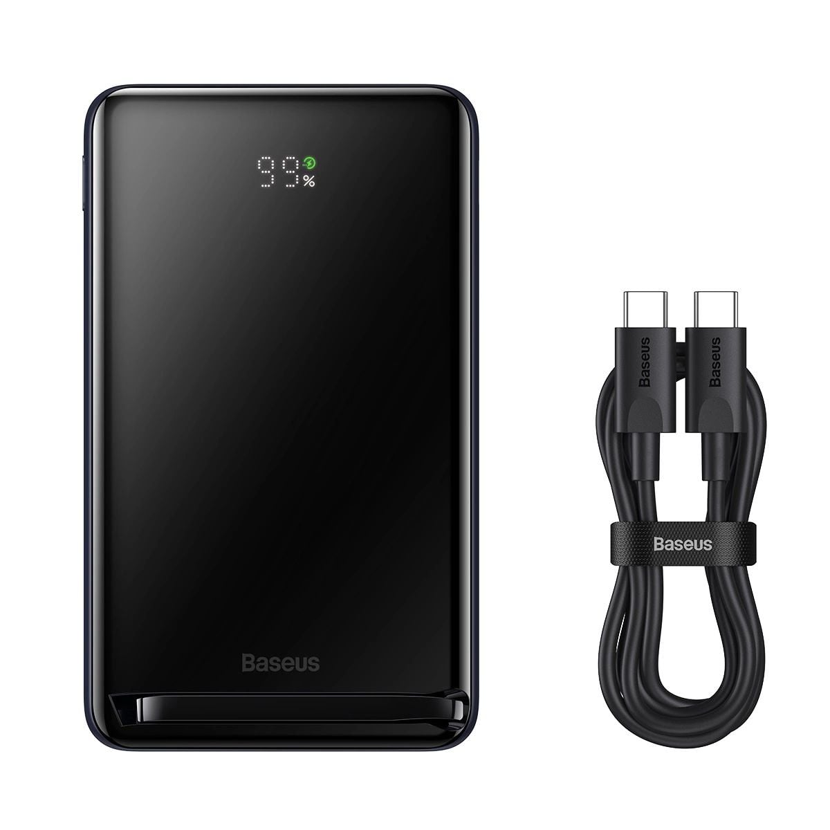 Baseus Mágneses Konzol power bank vezeték nélküli töltéssel MagSafe 10000mAh 20W sötétkék (PPCX000003) + USB Type C kábel Baseus Xiaobai Series 60W 0.5m-2