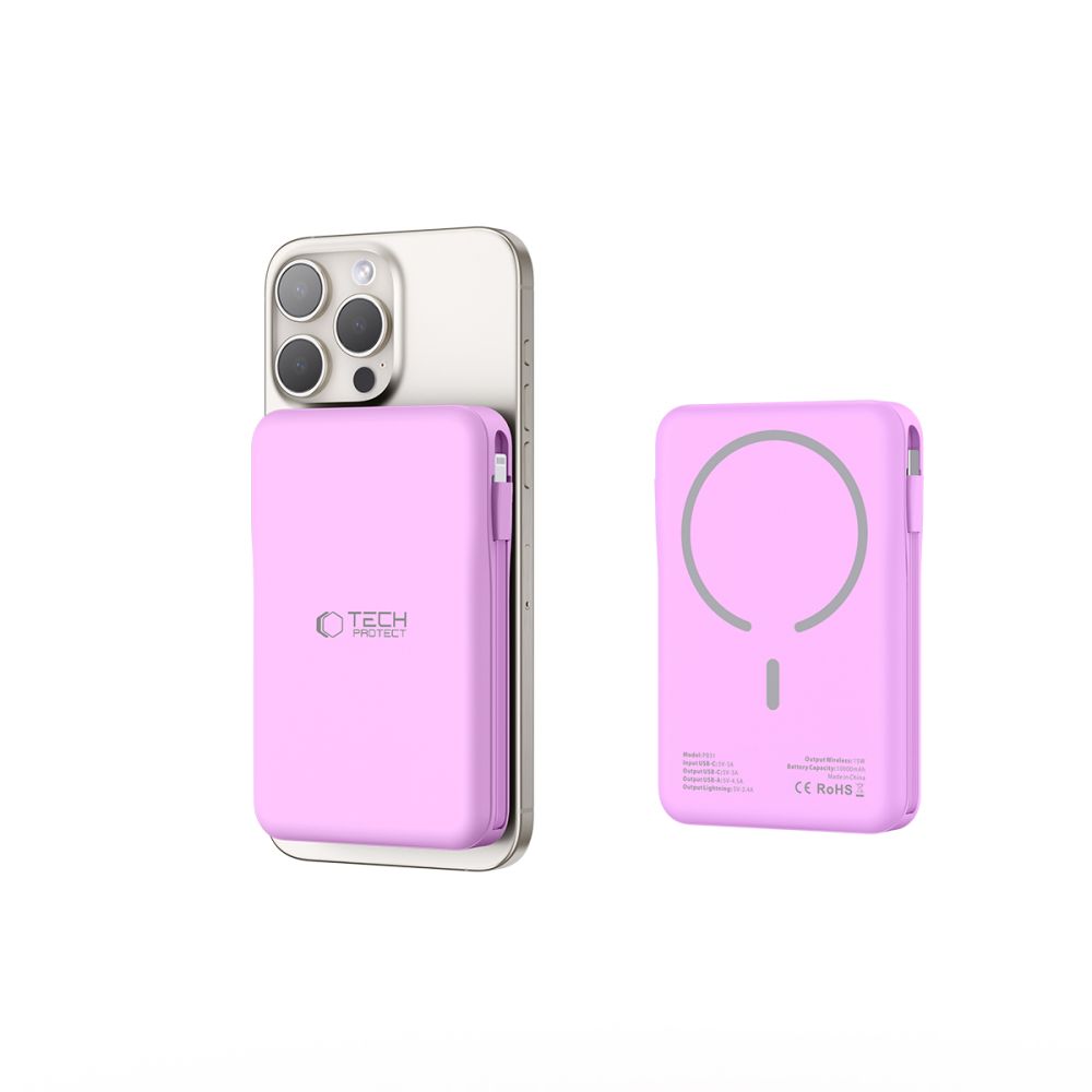 Tech-protect Pb31 Lifemag Magsafe Power Bank 10000mah Levendula-4