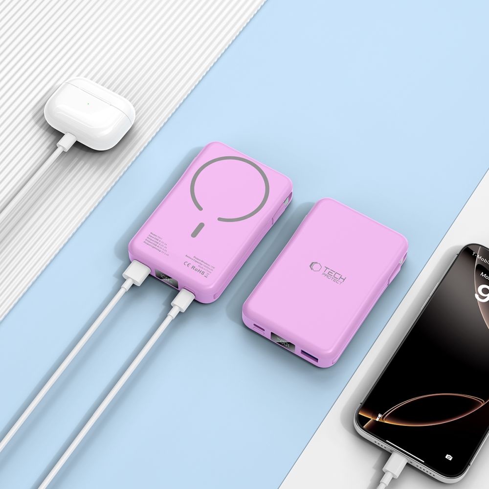 Tech-protect Pb31 Lifemag Magsafe Power Bank 10000mah Levendula-3