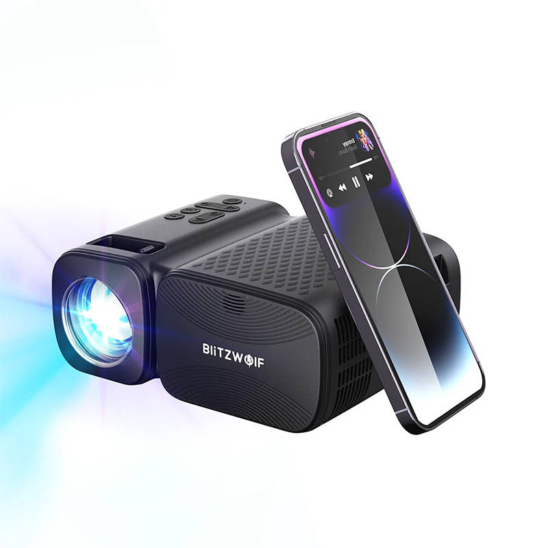 BlitzWolf BW-V3 Mini LED beamer / projektor, Wi-Fi + Bluetooth (fekete)-1