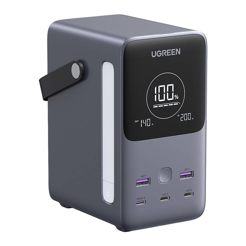 Ugreen PB770 48000mAh powerbank, 2x USB + 4x USB-C, 300W (szürke)-0