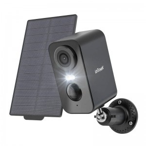 Vezeték nélküli 3MP WiFi kültéri kamera ieGeek ZS-GX3S fekete napelemes panellel