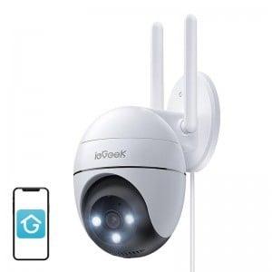 Vezeték nélküli 3MP WiFi forgatható kültéri kamera ieGeek ZS-GQ2 fehér