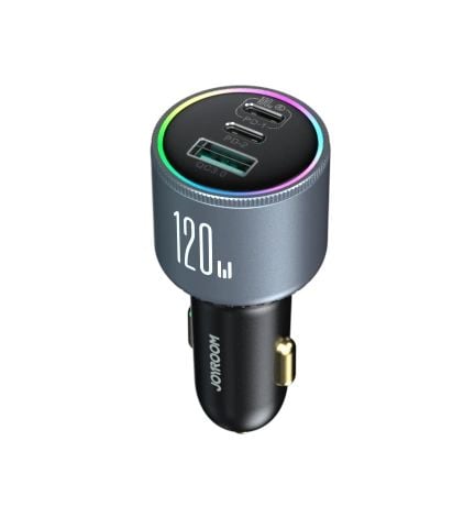 Joyroom JR-CCN07 autós töltő 120W 2xUSB-C USB-A + USB-C kábel 100W - sötétszürke-2