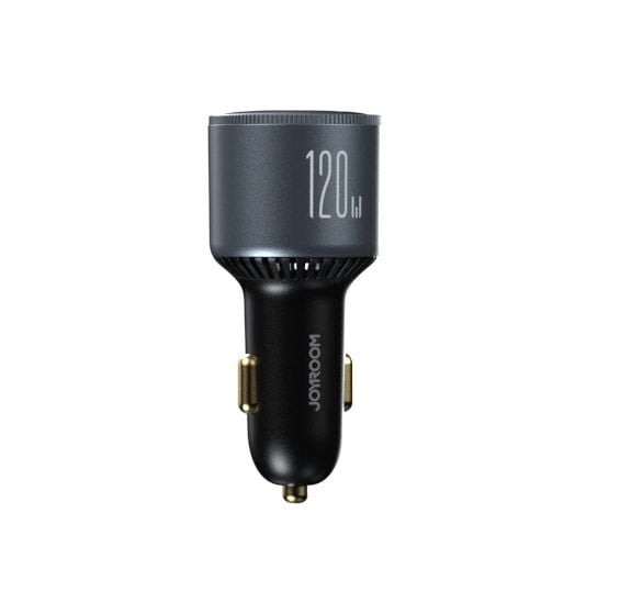Joyroom JR-CCN07 autós töltő 120W 2xUSB-C USB-A + USB-C kábel 100W - sötétszürke-1
