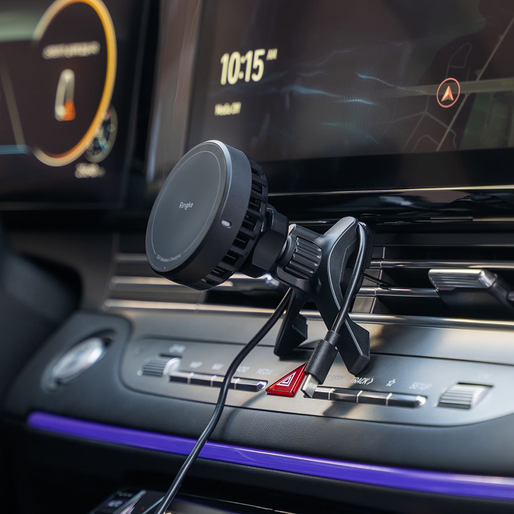 Ringke Peltier Qi2 Magnetic Magsafe Autós Telefontartó Vezeték Nélküli Töltő 15w Fekete-3