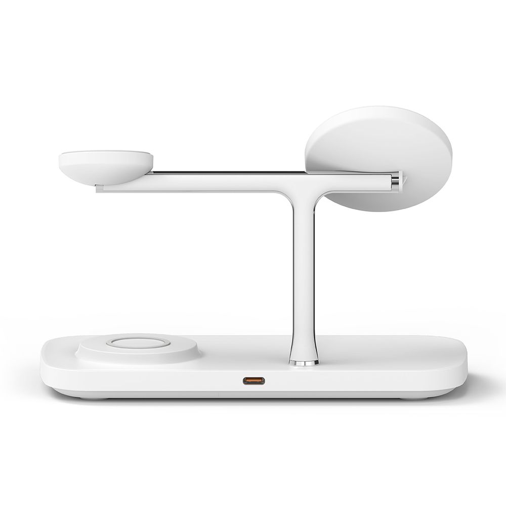 Ringke 3az1-ben Qi2 Magnetikus Magsafe Vezeték Nélküli Töltőállomás Fehér-8