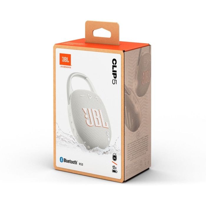 JBL CLIP 5 Bluetooth Vezeték Nélküli Hangszóró Fehér EU-2