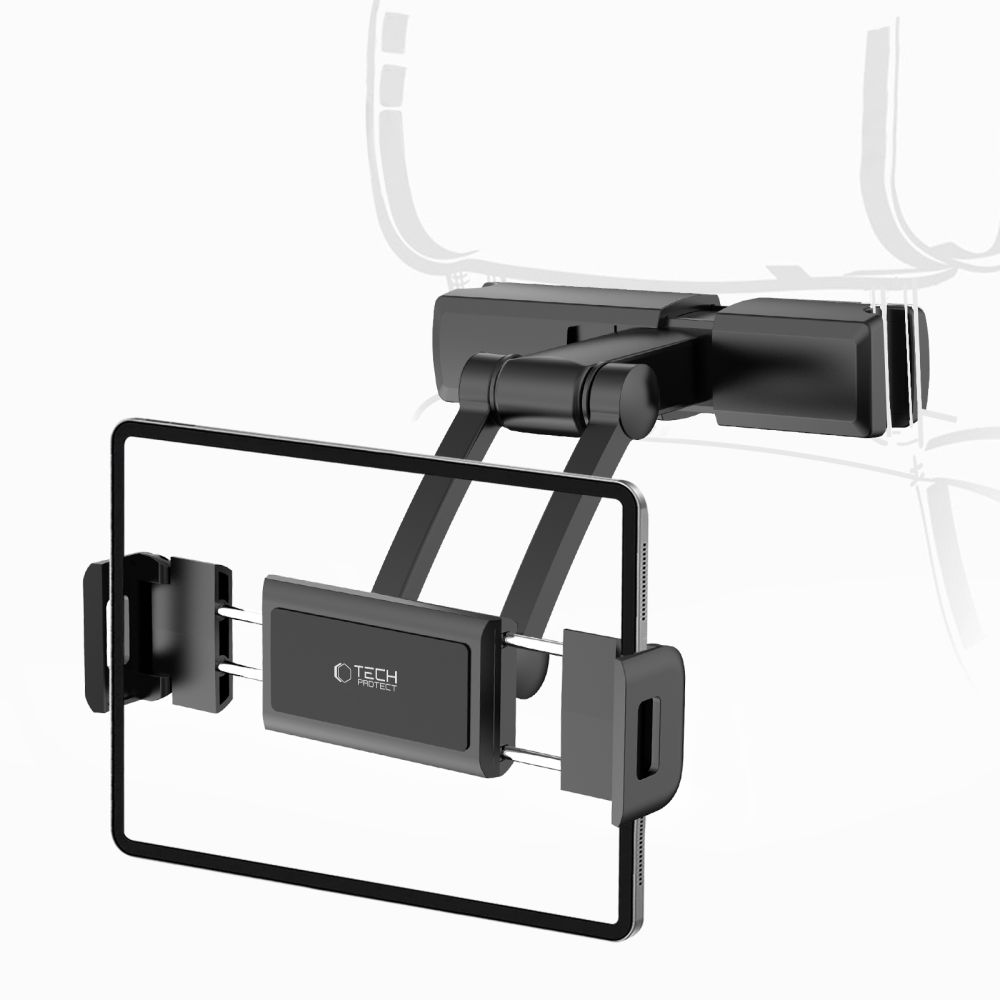 TECH-PROTECT V2 fejtámlára szerelhető autós tablettartó fekete-7