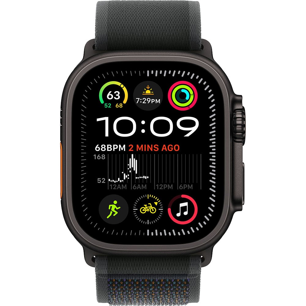 APPLE Watch Ultra 2 GPS + Cellular, 49mm, fekete titántok, fekete Terep pánt - S/M (MX4U3CM/A)-2