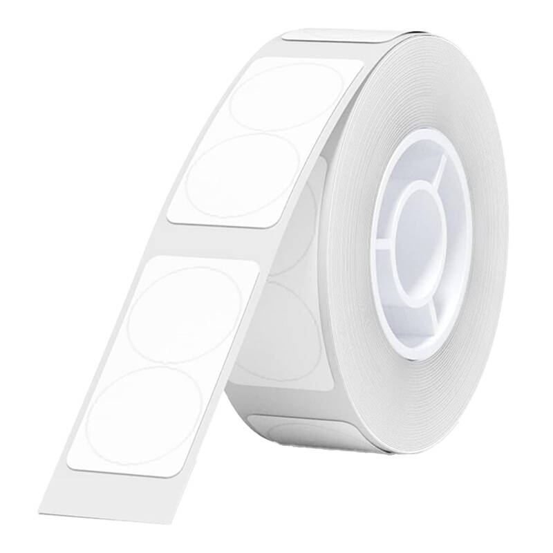 Hőpapírcímkék Niimbot matricák T 14x28mm 220 db (Fehér Kerek)-0