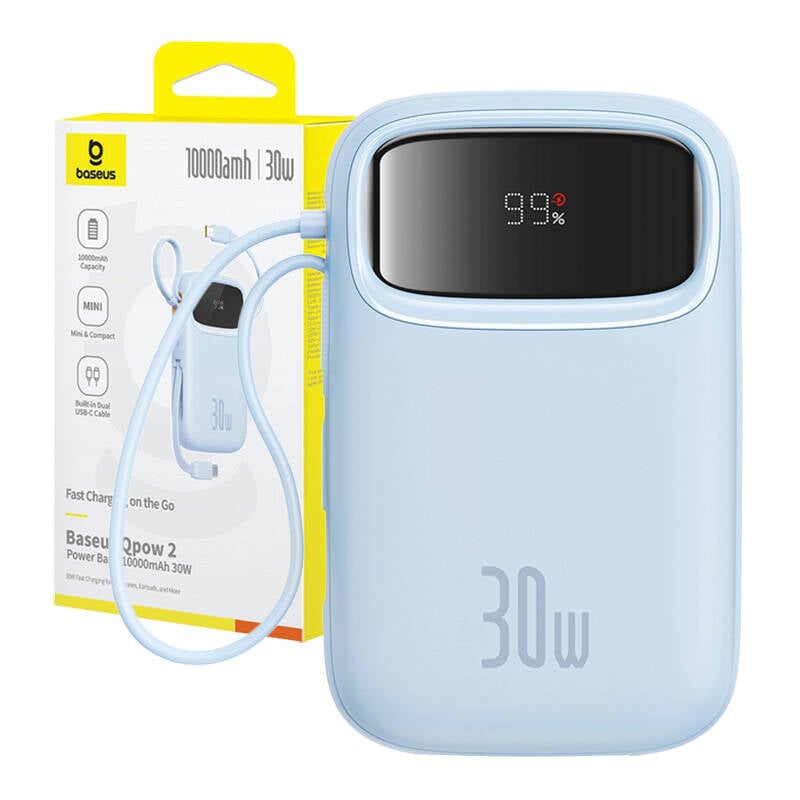 Baseus QPow 2 10000mAh 30W 2xUSB-C powerbank (kék)-8
