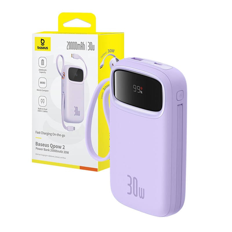 Baseus QPow 2 Powerbank 20000mAh 30W 2xUSB-C (lila)-8