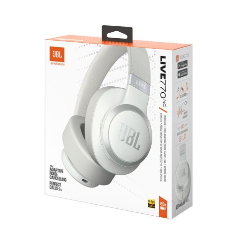 JBL LIVE 770NC Bluetooth vezeték nélküli fejhallgató Fehér EU-4