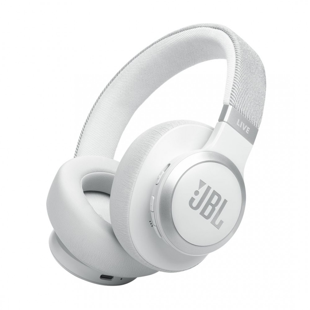JBL LIVE 770NC Bluetooth vezeték nélküli fejhallgató Fehér EU-0