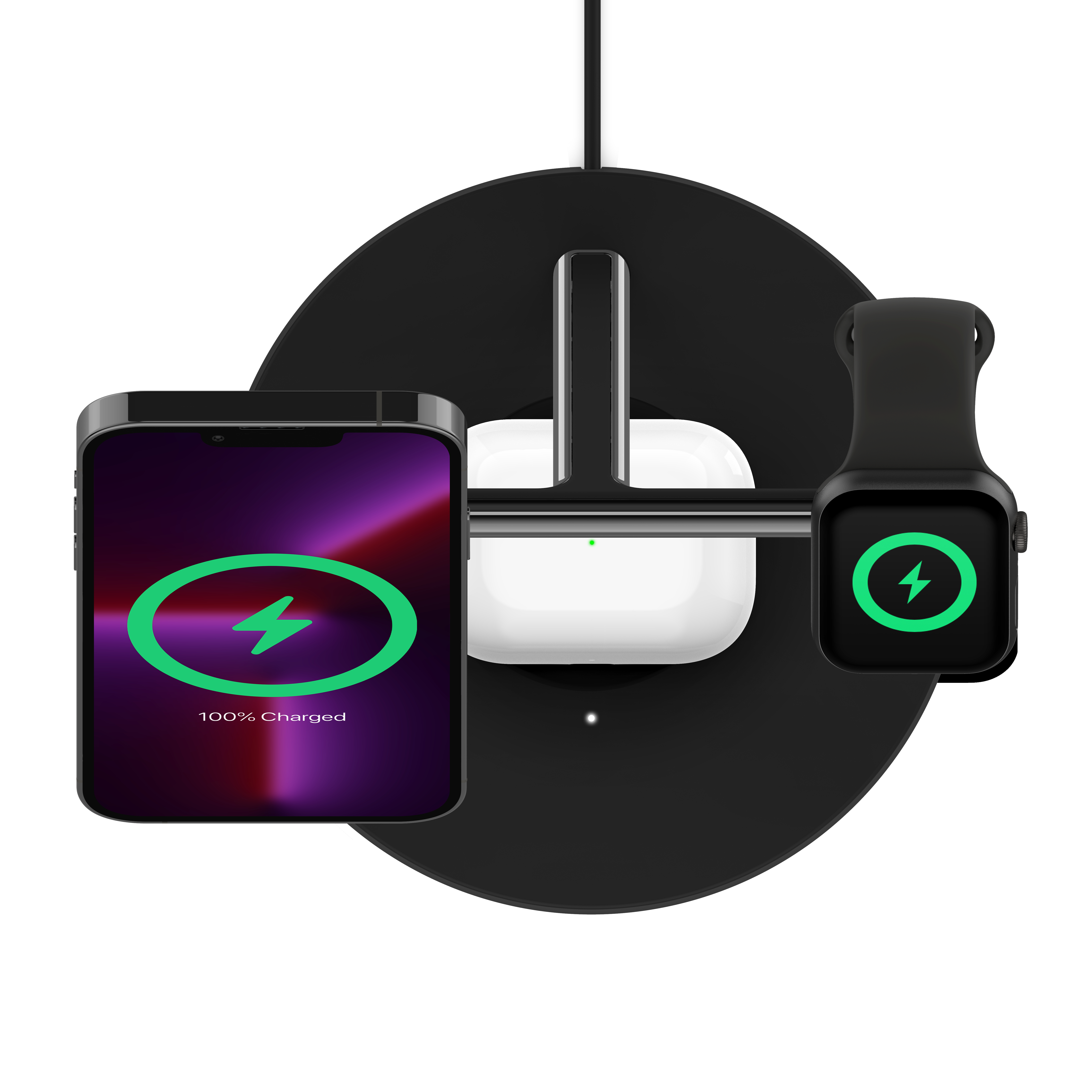 Belkin BOOST CHARGE PRO MagSafe 3 az 1-ben töltőállvány, gyors töltés az órához, EU tápegység fekete-8