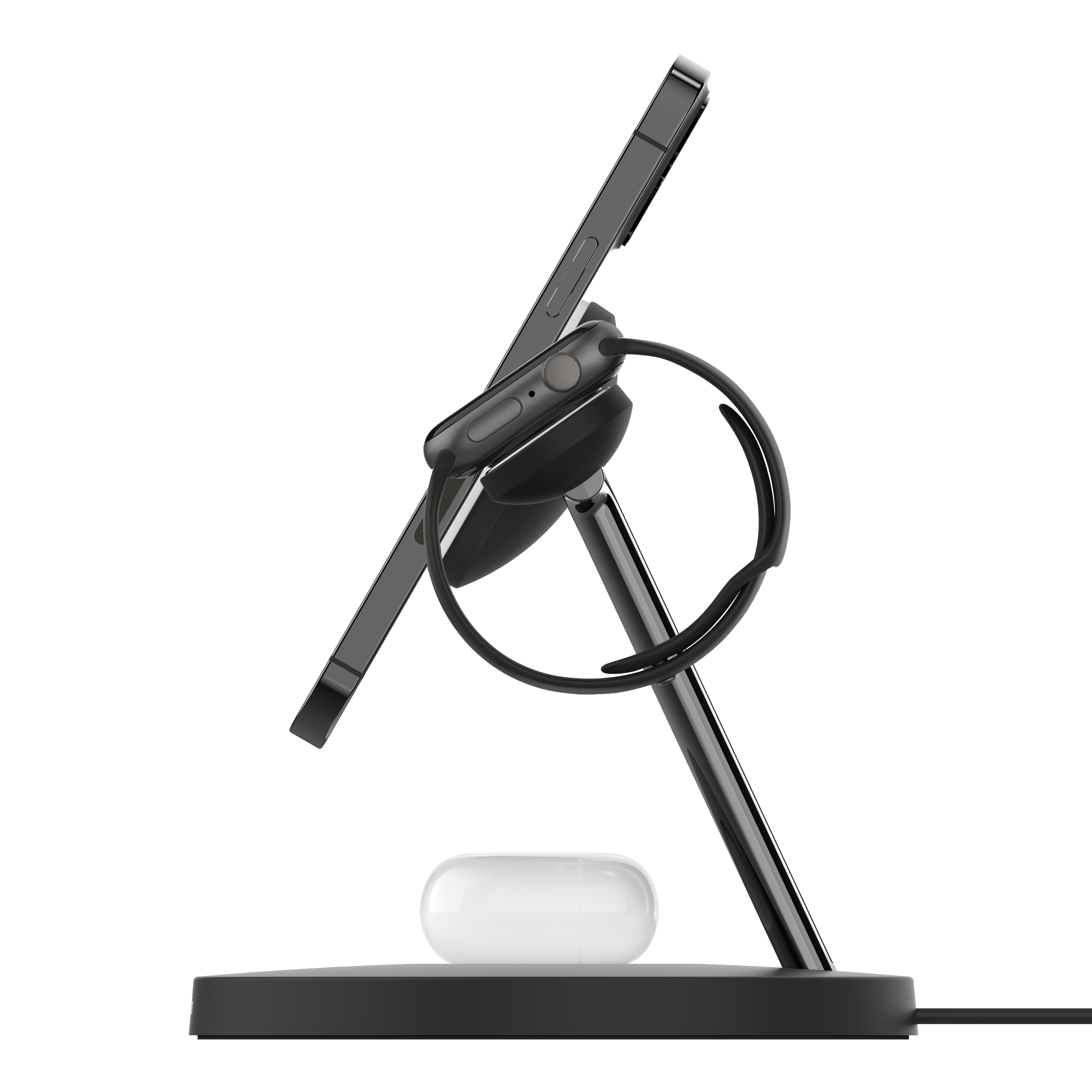 Belkin BOOST CHARGE PRO MagSafe 3 az 1-ben töltőállvány, gyors töltés az órához, EU tápegység fekete-3