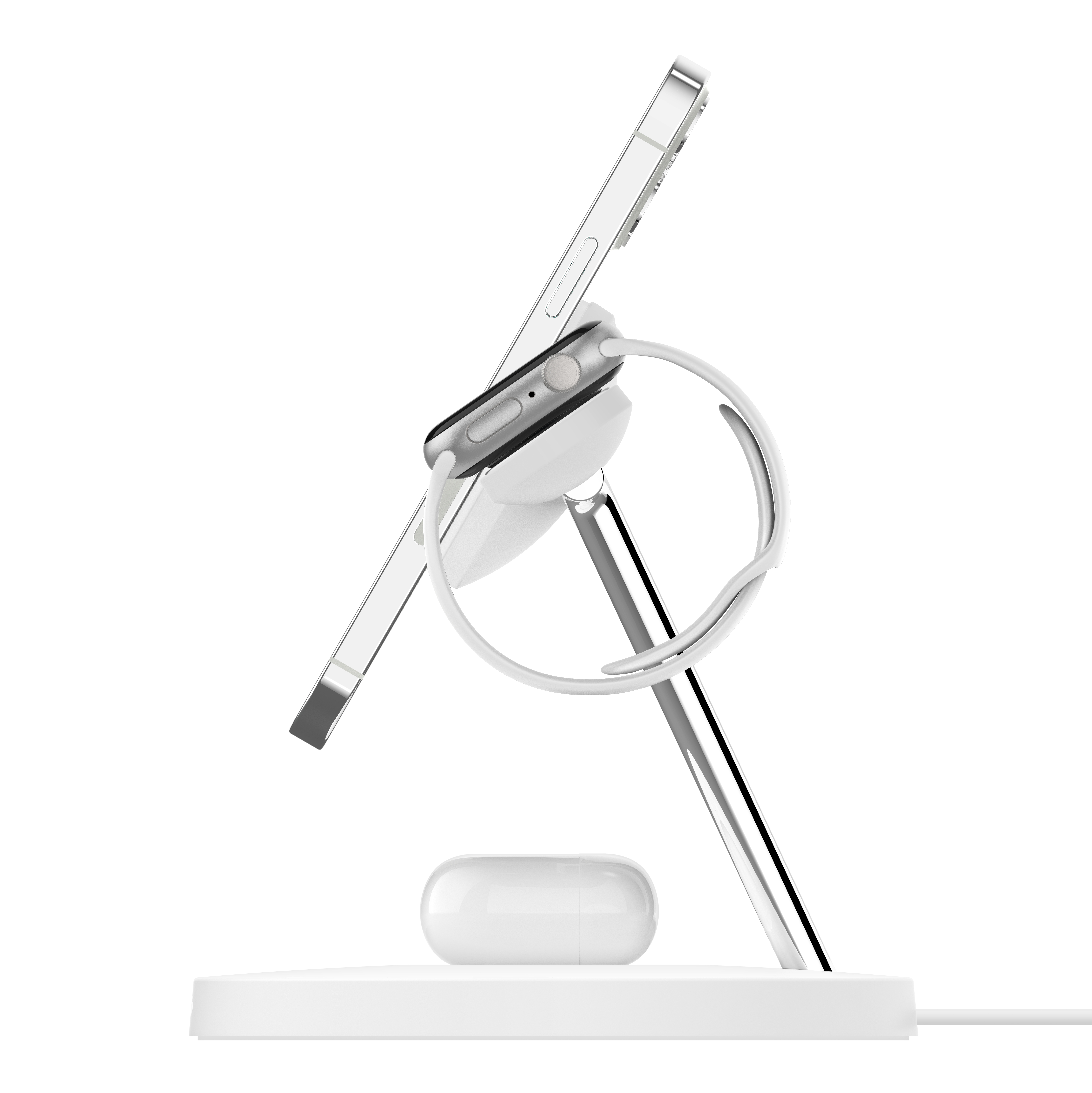 Belkin BOOST CHARGE PRO MagSafe 3 az 1-ben töltőállvány, gyors töltés az órához, EU tápegység fehér -8