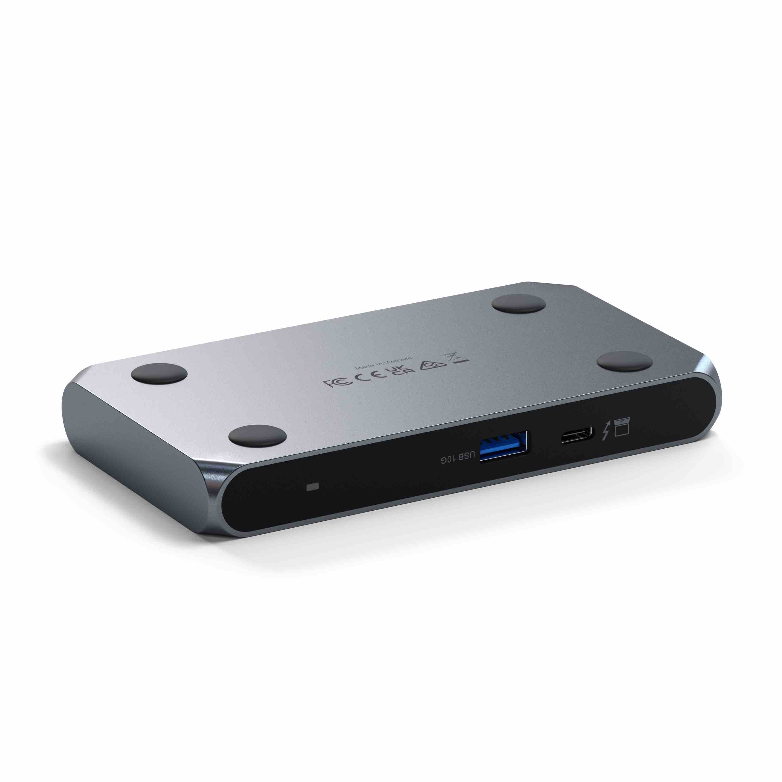 Satechi Thunderbolt 4 Karcsú Hub Pro (3x Thunderbolt 4 lefelé irányuló port akár 40 Gbps sebességgel, 15W, 2x 4K 60Hz-en vagy 1x 8K 30Hz-en vagy 1x 6K Mac-en) - Ezüst-1