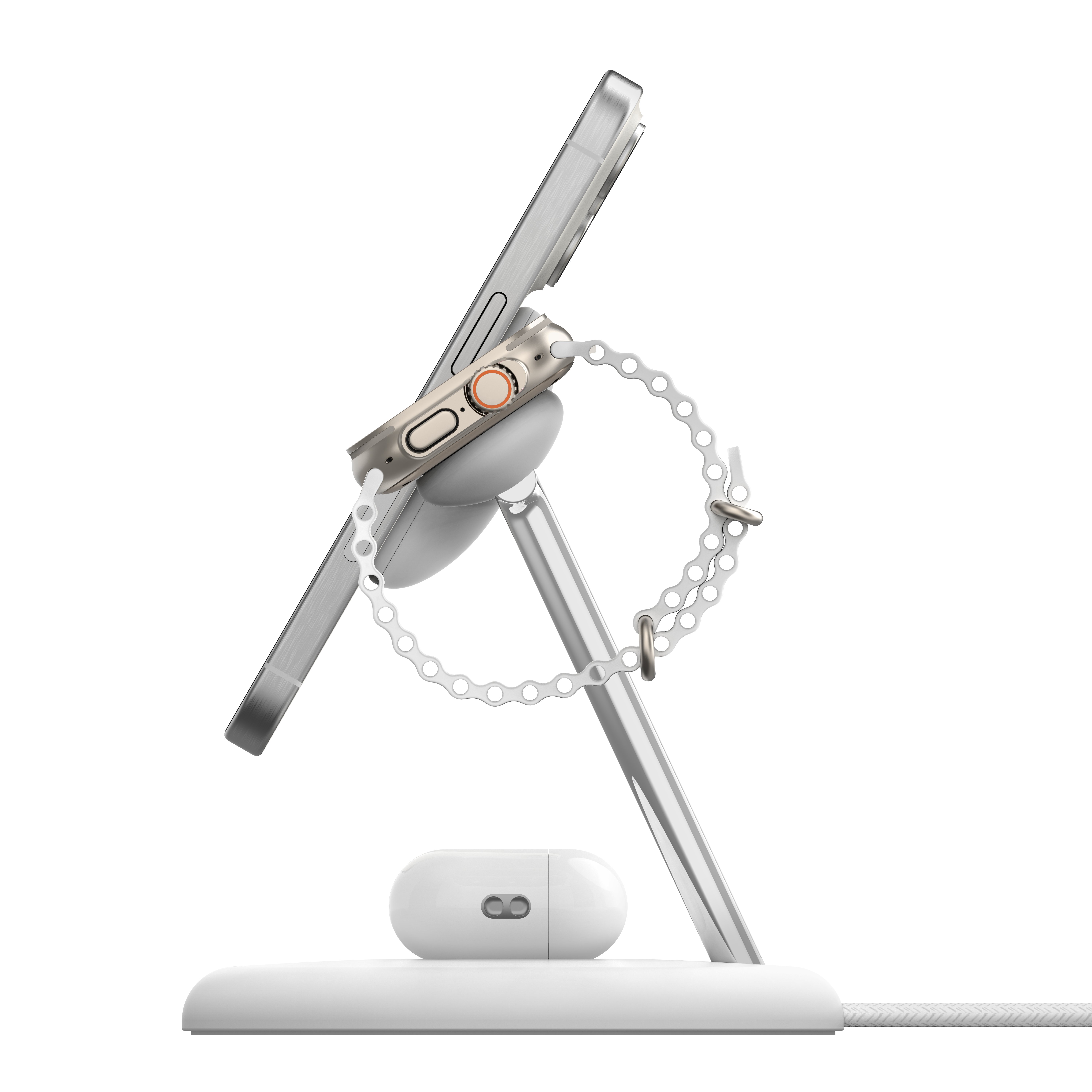 Belkin BOOST CHARGE 3 az 1-ben Mágneses Vezeték nélküli Töltőállvány Qi2 15W - Fehér (WIZ023vfWH)-1