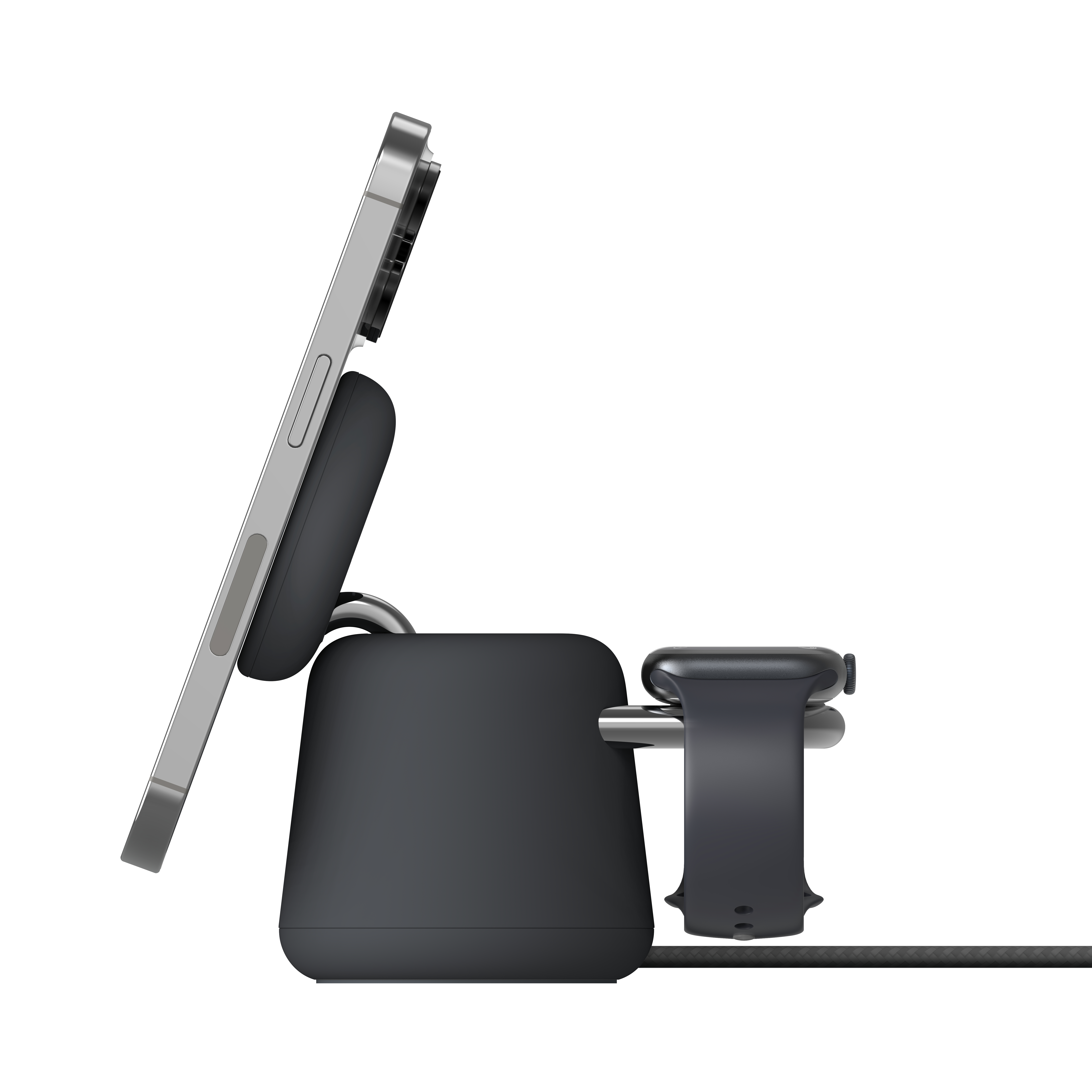 Belkin BOOST CHARGE PRO 2-az-1-ben Vezeték nélküli Töltőállomás MagSafe 15W - Faszén-1