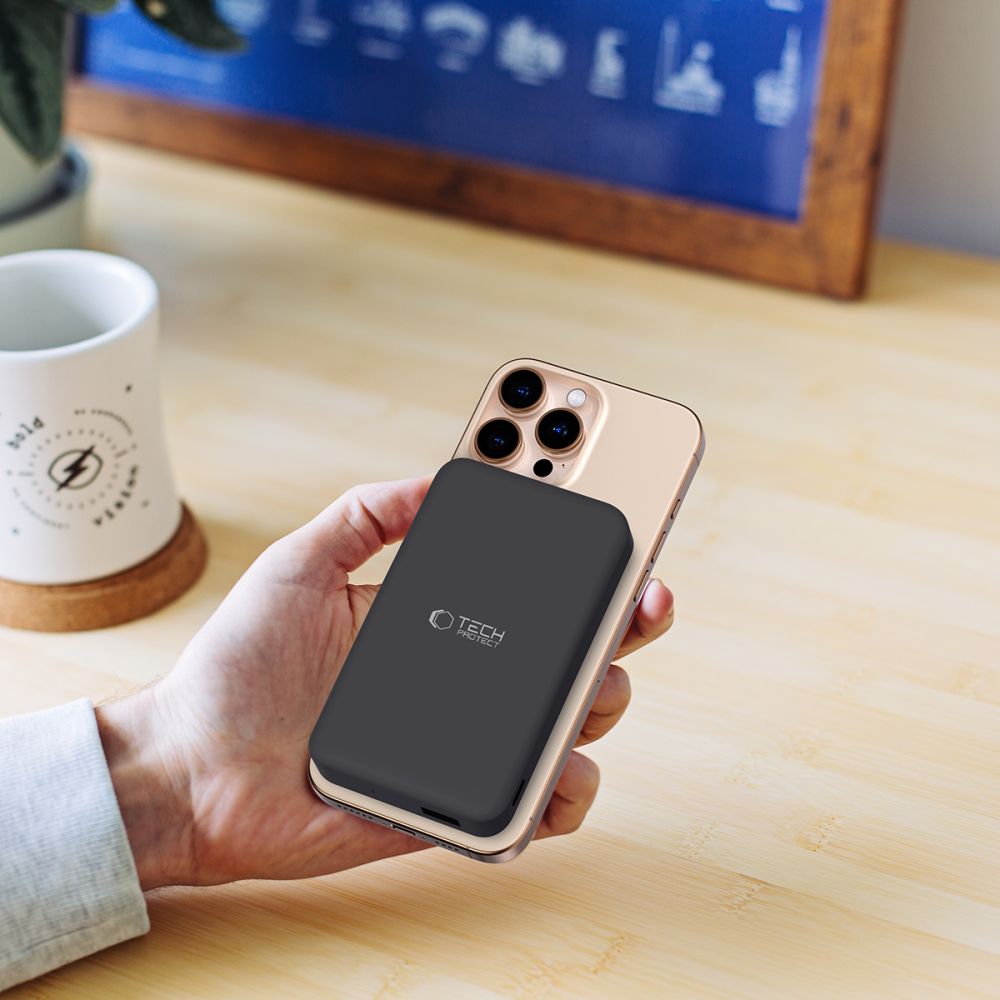 Tech-protect Pb24 Lifemag Qi2 Magsafe Powerbank 10000mah Fekete-7