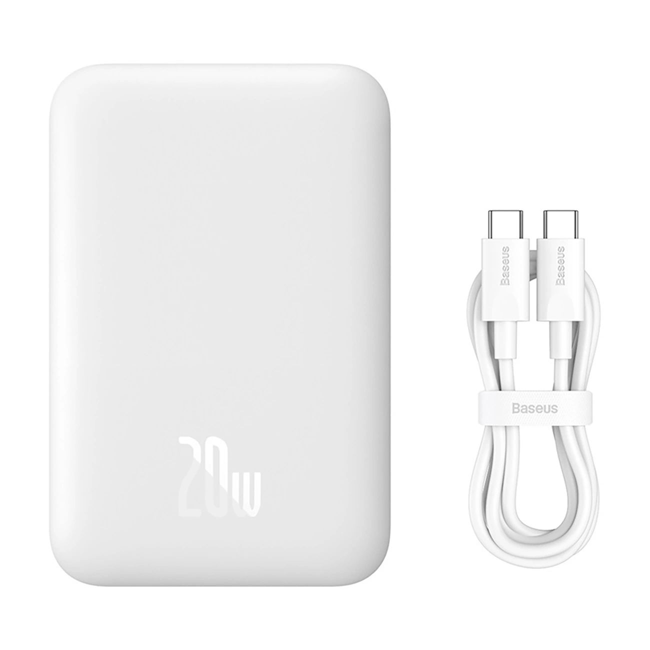 Baseus Magsafe Mini 6000mAh 20W powerbank kábellel Simple Series USB-C - fehér-12
