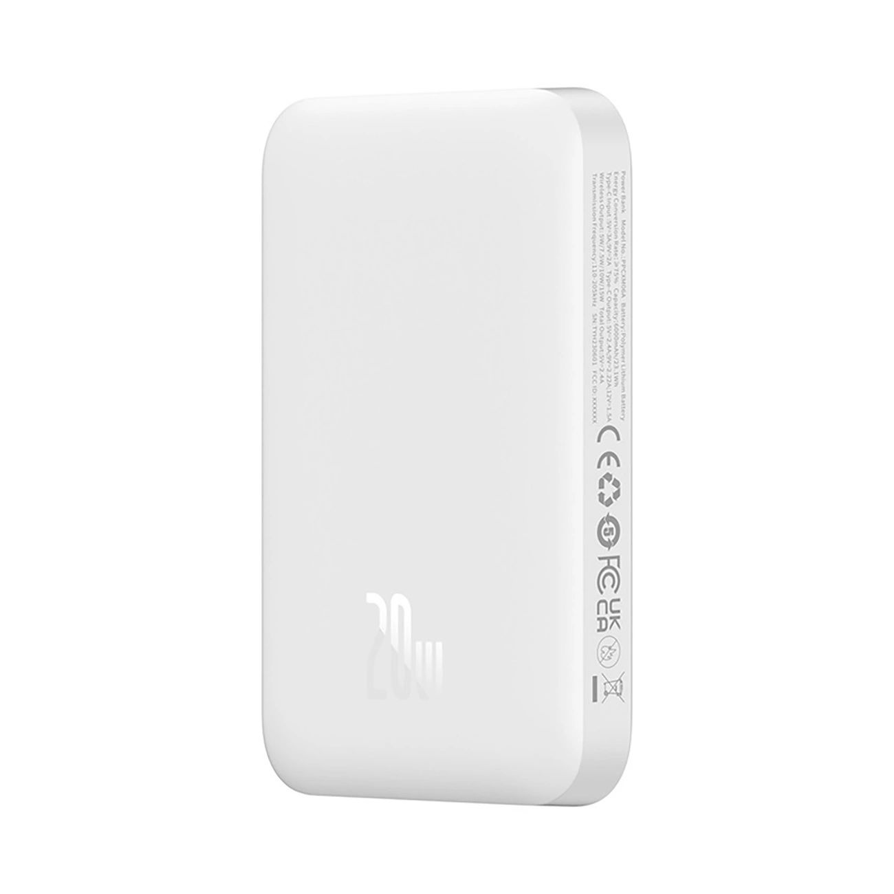 Baseus Magsafe Mini 6000mAh 20W powerbank kábellel Simple Series USB-C - fehér-10