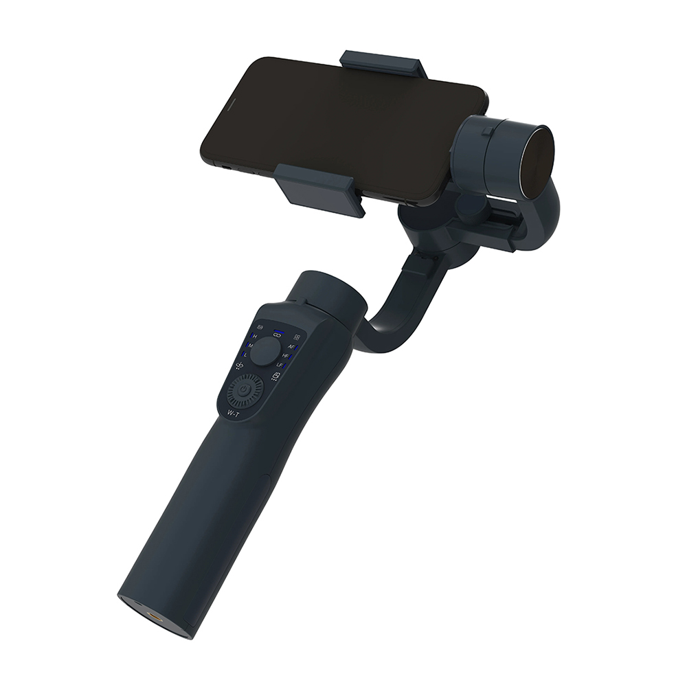  Techsuit - Telefon Gimbal (S5B) - stabilizátor, Arckövetés, Időeltolás, Távirányítóval - Fekete-1