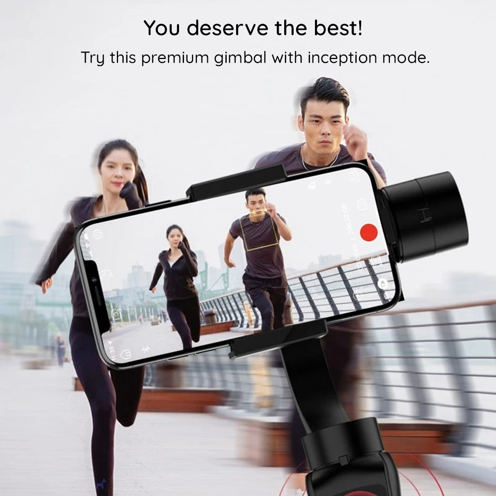  Techsuit - Telefon Gimbal (S5B) - stabilizátor, Arckövetés, Időeltolás, Távirányítóval - Fekete-5