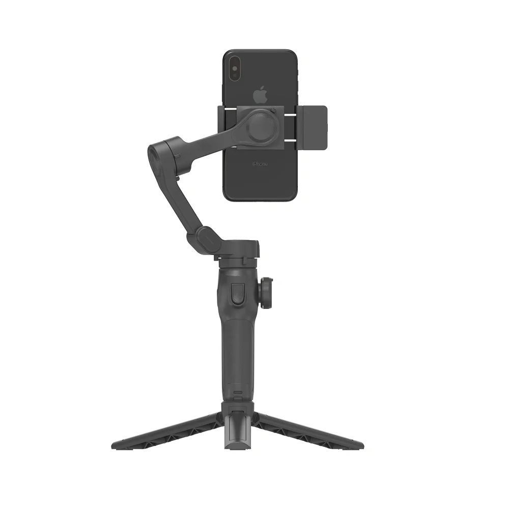  Techsuit - Telefon Gimbal, stabilizátor (L9) - Beépített Hosszabbító rúddal, összecsukható - Fekete-4