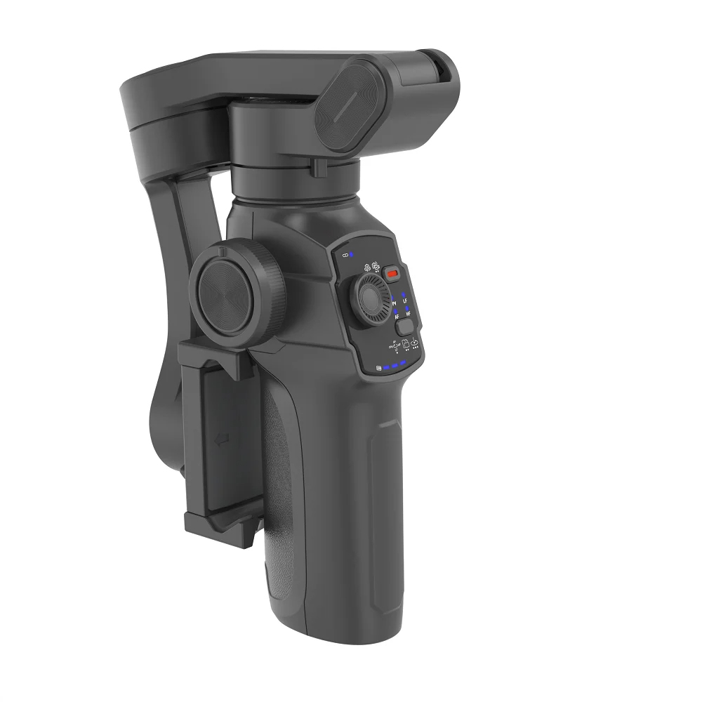  Techsuit - Telefon Gimbal, stabilizátor (L9) - Beépített Hosszabbító rúddal, összecsukható - Fekete-5