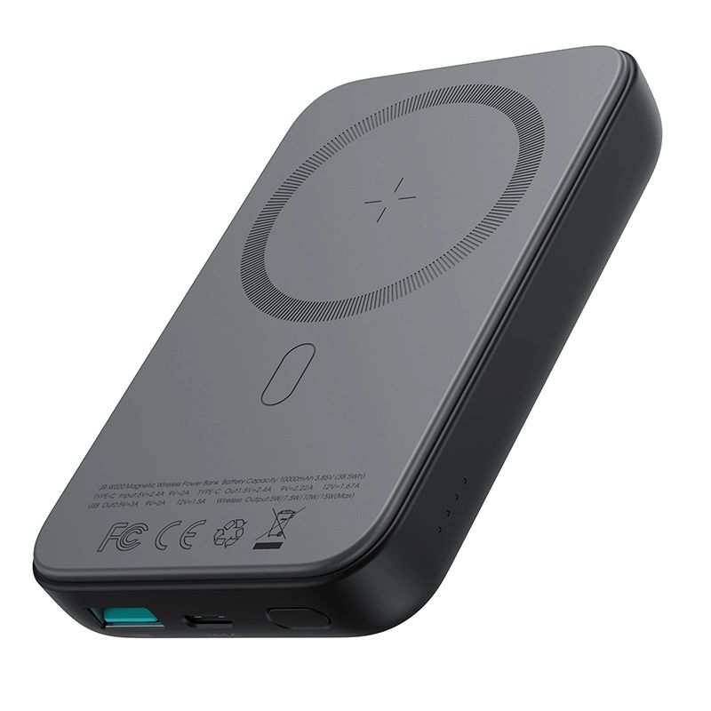 Joyroom JR-W020 20W 10000mAh MagSafe powerbank + USB-A - USB-C 0.25m kábel - fekete-0