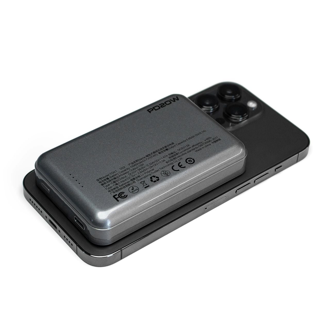 Dudao TGK1 powerbank MagSafe vezeték nélküli töltővel 20W 10000mAh fekete (TGK1-black) fekete-16