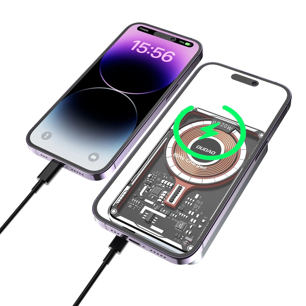 Dudao TGK1 powerbank MagSafe vezeték nélküli töltővel 20W 10000mAh fekete (TGK1-black) fekete-6