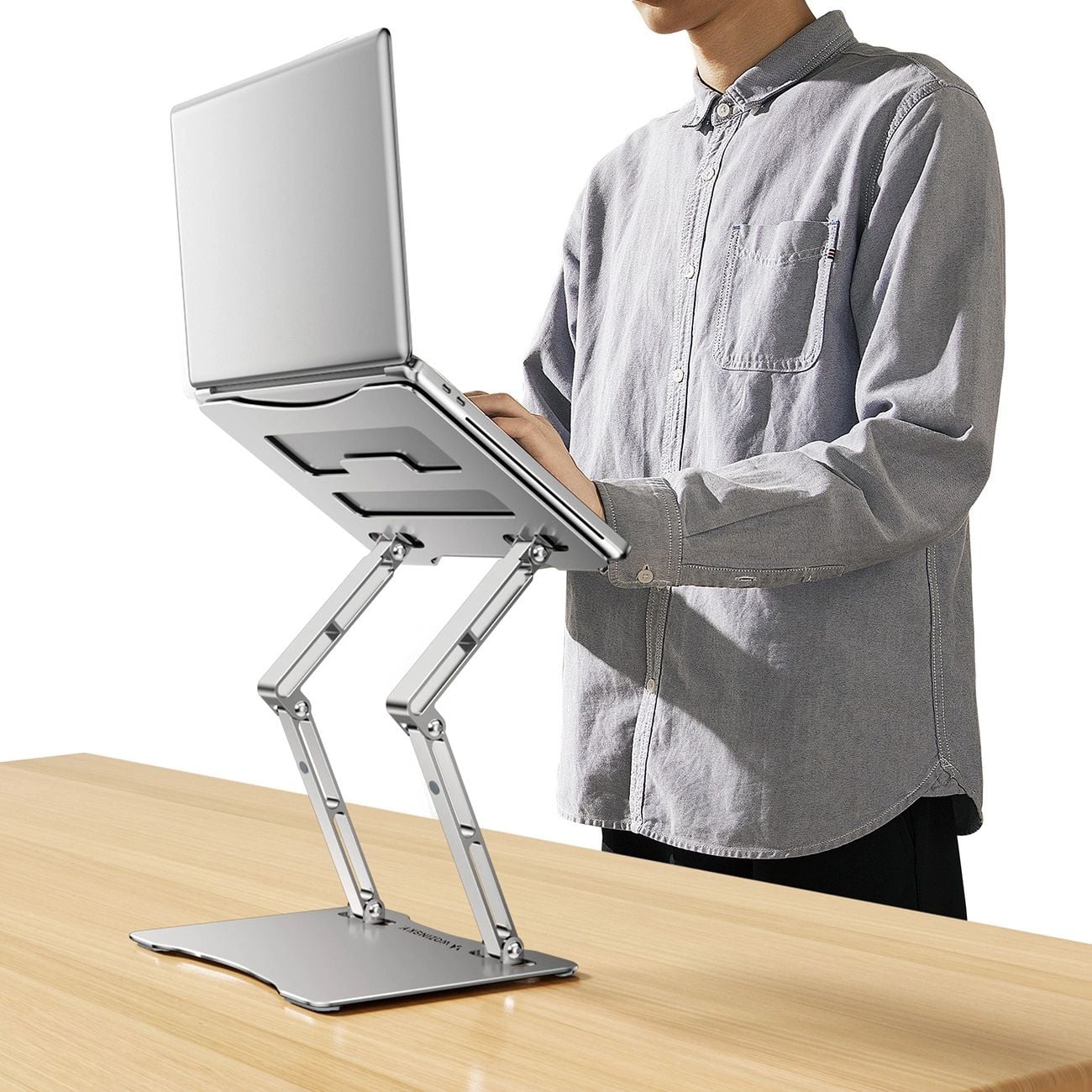 Wozinsky WRS-CPY75DSS alumínium laptop állvány - ezüst-8
