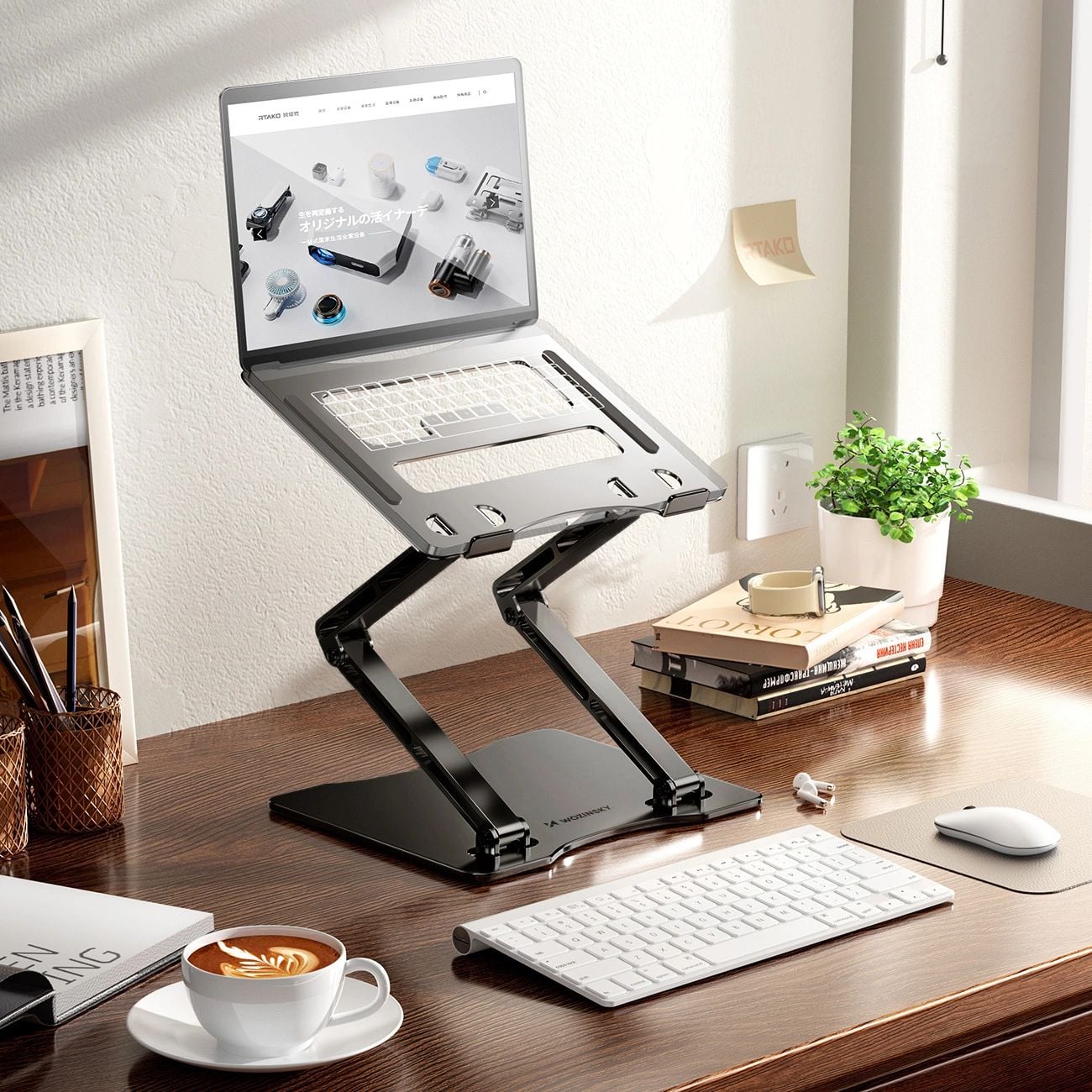 Wozinsky WRS-CPY75DSB Laptop Állvány Alumínium - Fekete-11