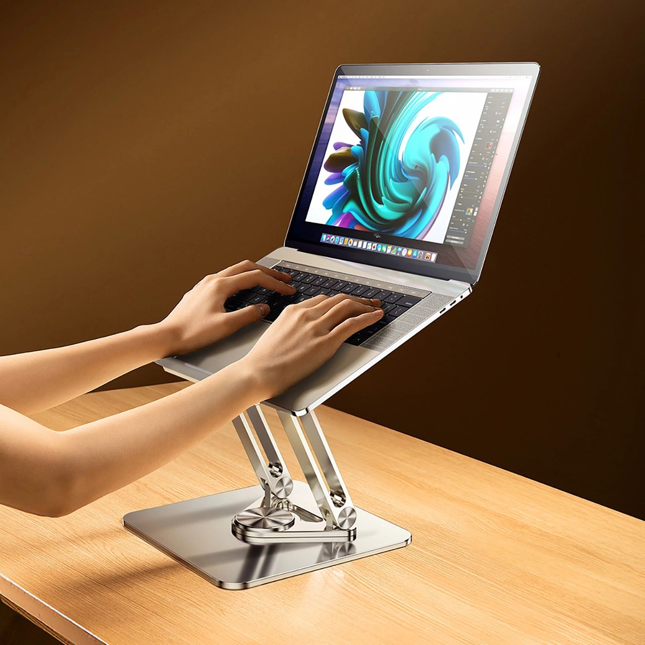 Wozinsky WRS-CPY84SS Aluminum Laptop Stand - Silver-4
