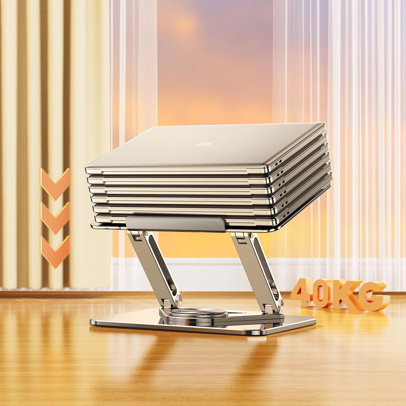 Wozinsky WRS-CPY84SS Aluminum Laptop Stand - Silver-3